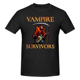 Heren T-shirts Vampire Survivors Death Shirt Katoen Aangepaste T-shirt met korte mouwen Heren