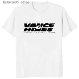 T-shirts masculins Vance Hines T-shirt pour hommes de mode imprimés Inspiré par le système d'échappement des courses de moto