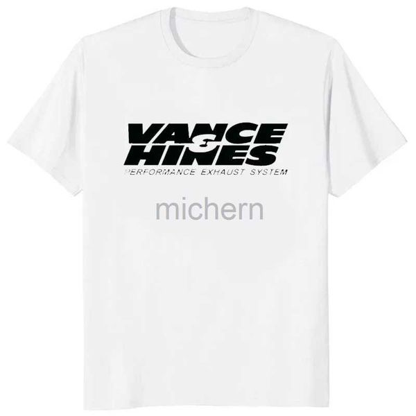 T-shirts masculins Vance Hines T-shirt pour hommes de mode imprimés Inspiré par le système d'échappement des courses de moto