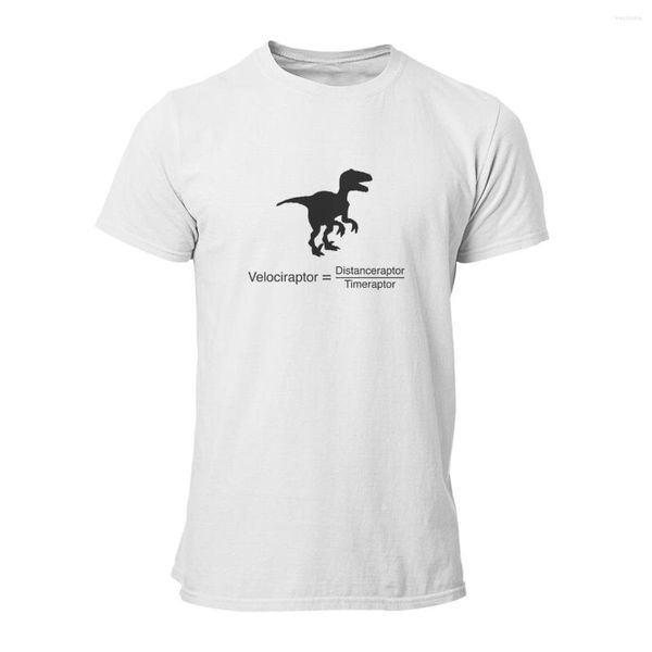 T-shirts pour hommes Velociraptor Funny Science Vêtements en gros Punk Tops de Noël Hommes 6547