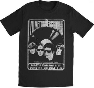 Camisetas para hombres Velvet subterráneo Vinyl ajustado camiseta de jersey (2xl) Camisa de adolescencia negra adolescente
