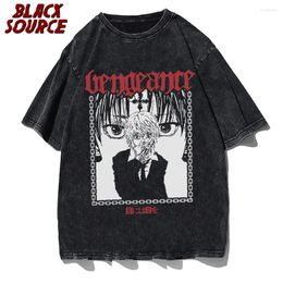 Heren T-shirts Vengeance T-shirts Mannen Anime Manga Awesome Katoenen T-shirt Ronde hals Korte mouw Unieke kleding