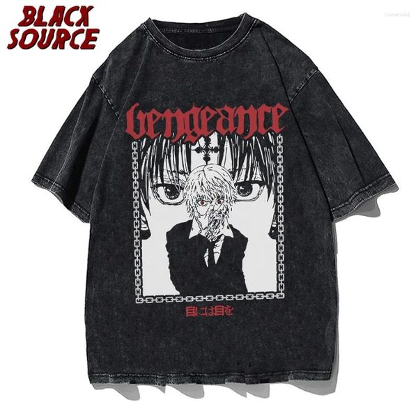 T-shirts pour hommes Vengeance T-shirts hommes Anime Manga génial coton t-shirt col rond manches courtes vêtements uniques
