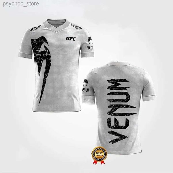 T-shirts hommes Venum 3D imprimé hommes T-shirt rue décontracté chemise de sport grand haut été 2024 Q240130