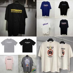 Heren T-shirts Vetements en Nog Geen Datum Mode T-shirt Mannen 11 Wereld Vetements Vrouwen Katoen Tees VTM Vintage Korte mouw F9