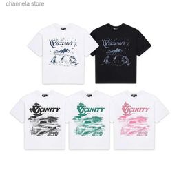 T-shirts hommes Vicinity T-shirt Y2K Hommes Femmes Hip Hop Lettre Graphique Imprimer Gothique T-shirt surdimensionné 2023 Nouveau Harajuku Casual Tops à manches courtes T240202