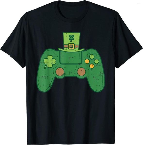 T-shirts pour hommes Contrôleur de jeu vidéo Irish Gamer Boys St Patricks Day T-shirt pour hommes