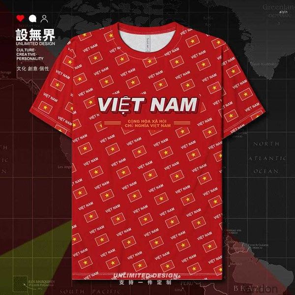 T-shirts pour hommes VietNam VietNamese VNM Marques de chemises à séchage rapide Courir Respirant Sport Survêtement Mode T-shirt Vêtements D'été