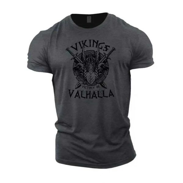 Camisetas para hombres Vikings Graphics 3D Manga impresa Manga corta Summer Fitness Camiseta de secado rápido Ropa informal de alta calidad 2443