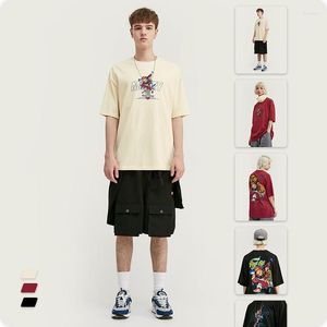 Camisetas para hombre VIMASS 2023 Primavera Verano Tide Brand Spoof Cartoon God Of Wealth Money Print camiseta suelta de manga corta