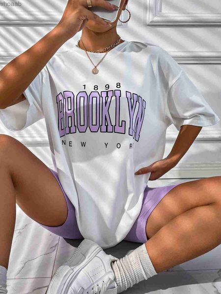 T-shirts hommes Vintage 1898 Brooklyn New York Femmes T-shirts américains à manches courtes All-Math Vêtements décontractés Oversize Street Femme Tops Tees 240130