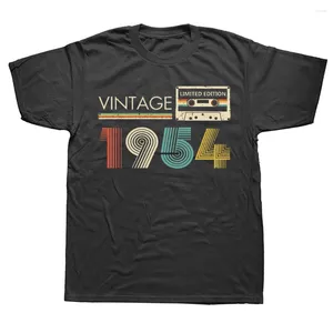 T-shirts pour hommes Vintage 1954 Édition limitée Cassette Chemise Harajuku 70ème 70 ans Fête d'anniversaire Rétro T-shirt à manches courtes Vêtements pour hommes