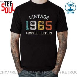 T-shirts pour hommes Vintage 1965 Édition limitée T-shirt Fête des pères Cadeau Tshirt Classique 56e anniversaire Cadeau T-shirt Rétro Fabriqué en 1965 T-shirt 240130