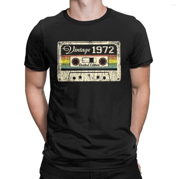 T-shirts pour hommes Vintage 1972 cadeau d'anniversaire hommes chemise vieux T-Shirt à manches courtes T-Shirt unisexe coton t-shirts surdimensionné Streetwear