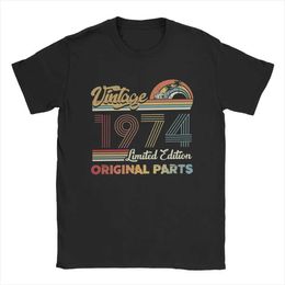 T-shirts masculins Vintage 1974 Pièces originales en édition limitée T-shirt T-shirt de mode en coton pur de 50 ans