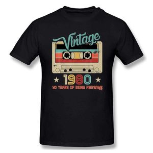 T-shirts voor heren vintage 1980 van zijn geweldige retro t-shirt mannen oversized katoenen korte mouw t-shirt cool tees tops Harajuku streetwear 022223H