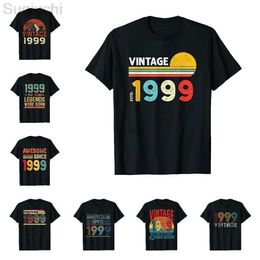 T-shirts pour hommes Vintage 23ème anniversaire Cadeaux Génial depuis 1999 Rétro 90s Cadeau T-shirt 100% coton T-shirts Hommes Femmes Unisexe Tops Tees