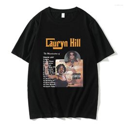 Camisetas para hombre, estilo clásico de los años 90, Lauryn Hill, camiseta con estampado de The Miseducation Of Music, camisetas de moda de Hip Hop para hombre y mujer