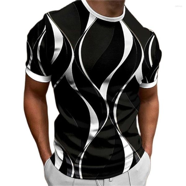 Camisetas para hombre Camisetas de estilo abstracto vintage Camisetas sueltas de manga corta con cuello redondo de verano Camiseta informal de gran tamaño para exteriores Ropa para hombres