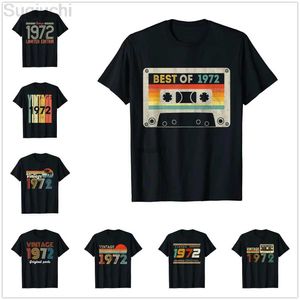 Heren T-shirts Vintage BEST OF 1972 Retro jaren '70 Stijl Verjaardagsjaar Limited Edition 100% Katoenen T-shirts Heren Dames Unisex T-shirt Tops Tees