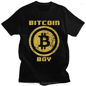 T-shirts pour hommes Vintage Cryptocurrency Boy Shirt Hommes T-shirt en coton à manches courtes Imprimer Crypto BTC Blockchain Geek Tee T-shirt de mode