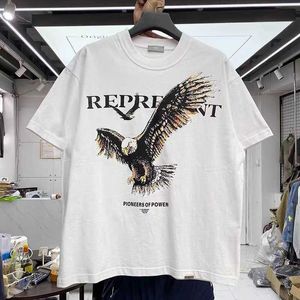Heren T-shirts Vintage Eagle Print Street Casual T-shirt met korte mouwen Guy T221130