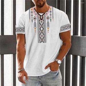 Hommes t-shirts Vintage Style ethnique chemise Dashiki vêtements traditionnels vêtements à manches courtes décontracté rétro Streetwear vêtements pour hommes 2023