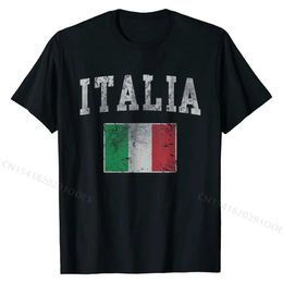 T-shirts voor heren vintage ita itan vlag Italië t-shirt Casual katoenen mannen tops shirts strakke designer top t-shirts t240425