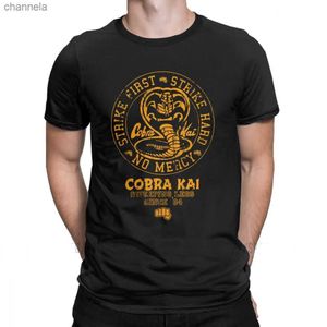 T-shirts pour hommes T-shirt vintage de film de karaté Dojo Cobra Kai. T-shirt à manches courtes en coton de qualité supérieure pour hommes Nouveau S-3XL