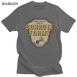 T-shirts voor heren vintage mannelijke Dwight Schrute Farms T-shirt Kortjes met korte mouwen T-shirt Klassiek