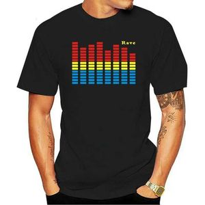 T-shirts masculins Vintage Man Music Activated Flash Light Up El Equzer T-shirt Bar DJ Rock Disco Fantastic Hip-Hop Graphic Tshirts Camisa Tops T240510