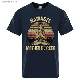 T-shirts hommes Vintage Namaste Mère Explicite T-shirt drôle T-shirt Hommes Tshirt Wome Coton Tees Tops Lâche Manches Courtes Vêtements Surdimensionnés T240105