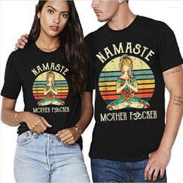 Heren t shirts vintage namaste moeder print vrouwen shirt mannen casual grappig cadeau voor lady hippie yoga meisje tops tee vrouw t-shirt camisa