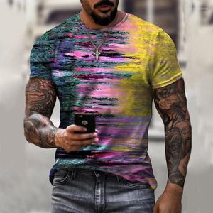 Heren T Shirts Vintage Bedrukte O-hals Losse Tie Dye T-shirt Herenkleding 2023 Zomer Oversized Casual Truien Tops koreaanse T-shirt