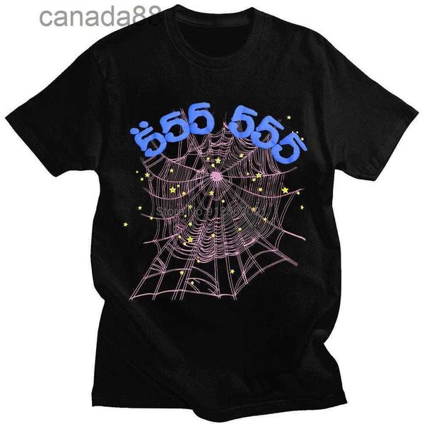 T-shirts pour hommes Impression vintage Sp5der 555555 Numéro d'ange T-shirt Hommes Femmes B Qualité Spider Web Modèle T-shirt Top Tees G230427 C0HS