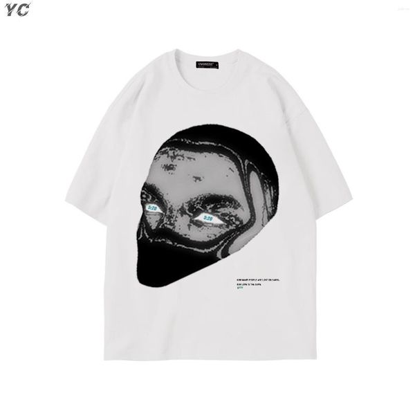 T-shirts pour hommes Vintage Punk Oversize T-shirt Streetwear Hip Hop Esthétique Graphique Imprimé Mode Coréen Y2K 2023 Harajuku Gothique Lâche Top