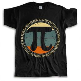 T-shirts voor heren vintage retro pi t-shirt mannen pure urban t-shirt korte mouwen algebra shirt wiskunde leraar tee tops kledingcadeau voor lerarendag t240425