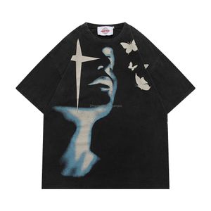 T-shirts masculins vintage streetwear punk t-shirt hip hop papillon shadow graphic imprime tshirt mascu harajuku gothic tee 2023 fas dhbjn