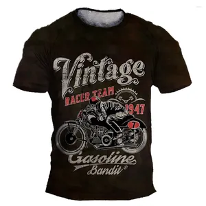 T-shirts pour hommes T-shirts vintage pour le streetwear mâle moto graphique à manches courtes hommes vêtements hip hop femmes tee tee harajuku