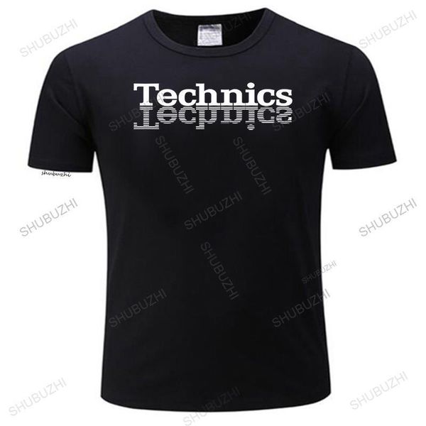 Camisetas para hombres Camisetas vintage Black Technics T Shirt DJ 1200 Turntable Music House Techno Electronic Hop Hop Summer Camiseta 230321