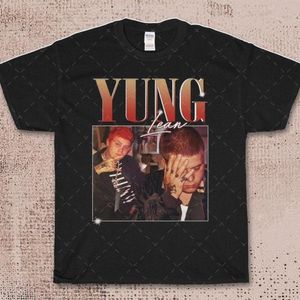 T-shirts pour hommes Vintage Yung Lean Rap Hip Hop 90s Rétro Noël T-shirt pour hommes