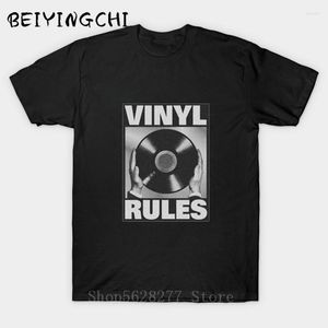 T-shirts pour hommes Vinyl Rules Black Gum Records T-shirt R.I.P à manches courtes Chemise Trtro Haut en coton imprimé Musique Tee Rap