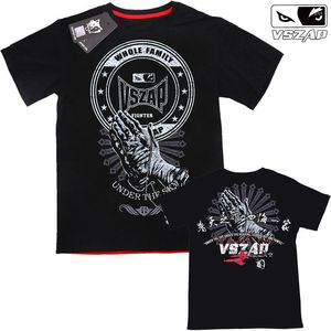 Heren t shirts vszap vechten korte mouw t-shirt mma muay thai heren training o-neck katoen casual hiphop streetwear