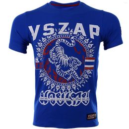 Heren T-shirts VSZAP Zomer Muay Thai Fitness T-Shirt Mannelijke Korte Mouw O-hals Mannen Casual Katoen Gedrukt Tijger MMA Sweatshirt206o