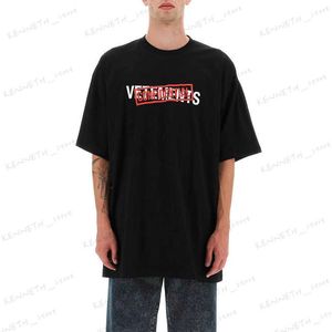 T-shirts voor heren VTM Red Secret SEAL RUIM NEK Looste oversize mannen en vrouwenliefhebbers dezelfde ronde nek korte mouw t-shirt mode T230317