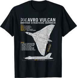 T-shirts pour hommes bombardier vulcan RAF avion avion de guerre plan T-Shirt à manches courtes décontracté coton col rond t-shirts d'été