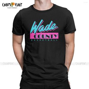 Mannen T Shirts Wade County Basketbal Nachten Mode Katoen T-shirt Miami Vice Vaporwave Aankomst Kleding
