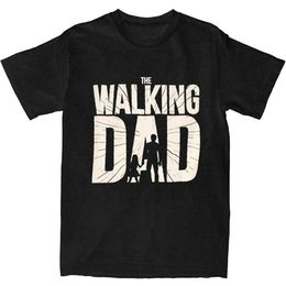 T-shirts masculins Walking Dad Pathers Day Mens Mens Vintage Pure Coton T-shirt Summer O-Neck T-shirt Populaire Vendre Ultra Fine Clothesl2405