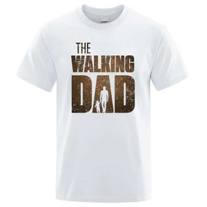 T-shirts voor heren wandelen Dad Funny Street Print T-shirt Mens Fashion Summer T-shirt Loose Ultra Fine Cotton Short Sleeve Casual Hip Hop T-Shirt J240426