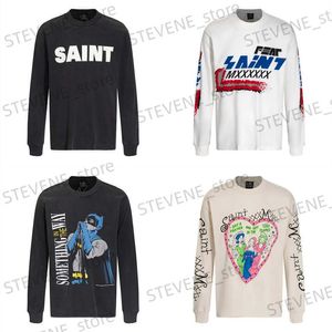 T-shirts hommes lavés Saint Michael Hommes Femmes pour T-shirt Meilleure qualité Vêtements surdimensionnés Streetwear Vintage Tees Tops T-shirt T231214